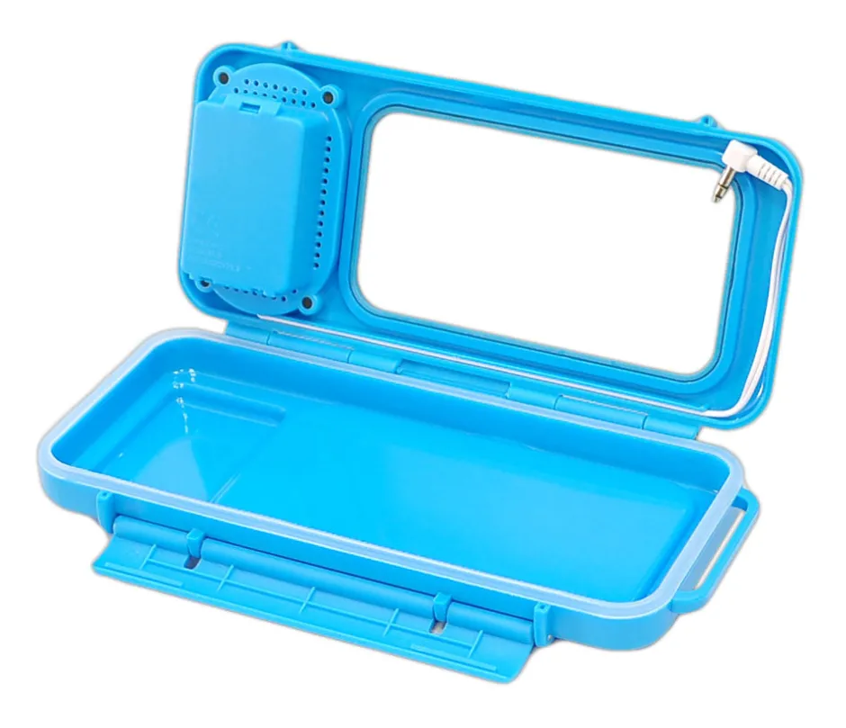 Waterproof Speaker Case Amplifies Sound Clear Plastic White<Pyle