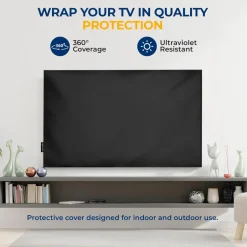 Waterproof TV Cover 60-70" - Weatherproof, Dustproof, Remote Pocket<SereneLife New