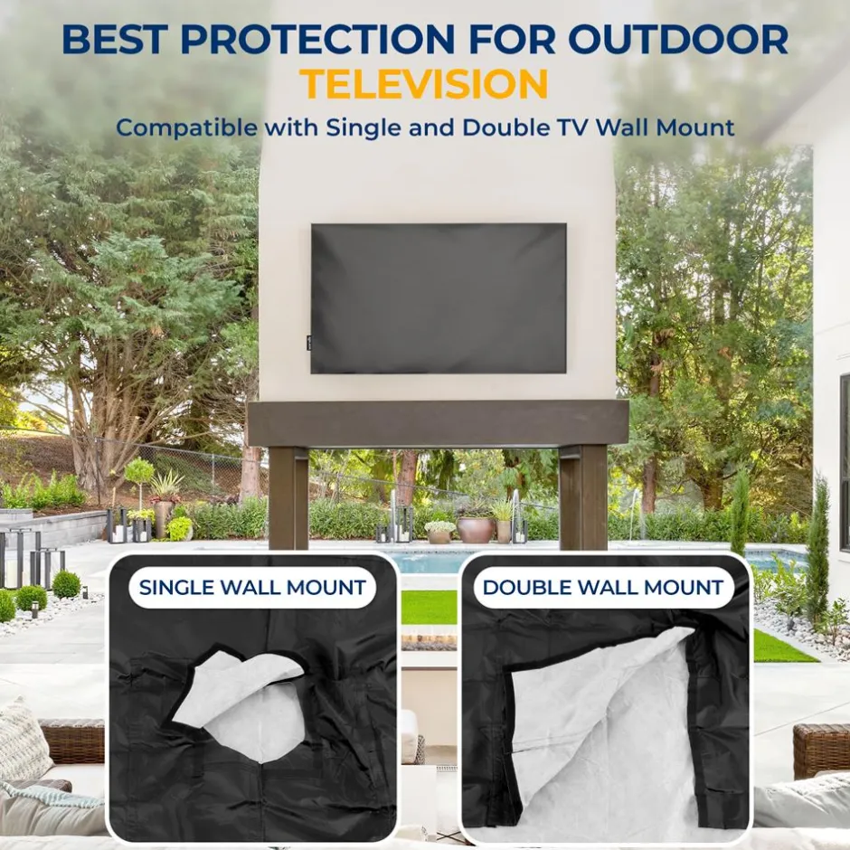 Waterproof TV Cover 60-70" - Weatherproof, Dustproof, Remote Pocket<SereneLife New