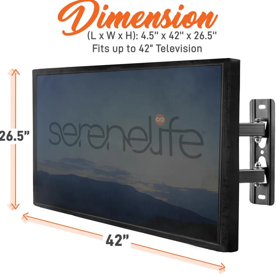 Waterproof TV Cover 40-42" Weatherproof, Dustproof, Remote Pocket<SereneLife Discount