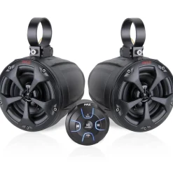 2-Way Bluetooth Marine Speakers 800W Waterproof IP65 White<Pyle Clearance
