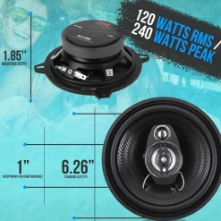 3-Way Car Stereo Speakers 240W Low Distortion 5.25" Triaxial Pair<Pyle Clearance