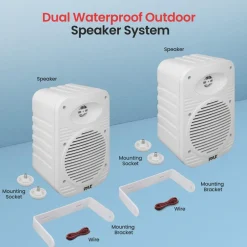 2-Way Indoor/Outdoor Speaker System<Pyle Best