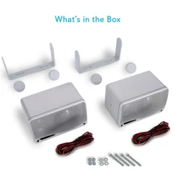 3-Way Waterproof Marine Speakers 200W Aluminum Woofer Silver<Pyle