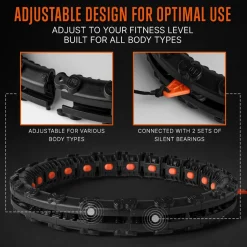 Weighted Smart Hula Hoop for Fast Fat Burn with Silent Bearings<SQUATZ