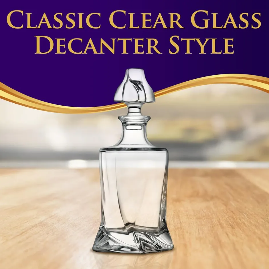 Whiskey Decanter Enhances Taste Crystal Glass 750ml Capacity<NutriChef Hot