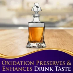 Whiskey Decanter Enhances Taste Crystal Glass 750ml Capacity<NutriChef Hot