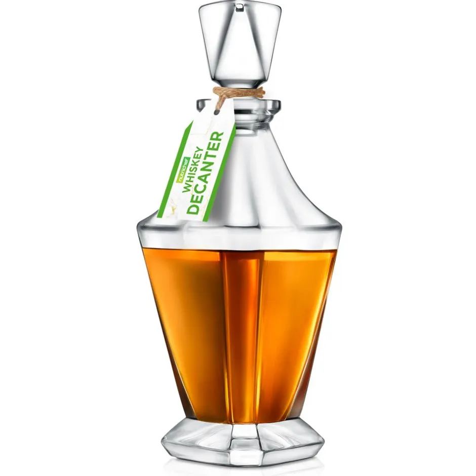 Whiskey Decanter Enhances Taste Crystal Glass 850ml<NutriChef Discount