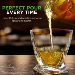 Whiskey Decanter Set - Enhances Flavor - Crystal Glass - Clear<NutriChef