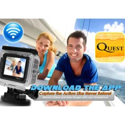 Wi-Fi Action Cam 1080p Video 16MP Waterproof Case 2.0'' LCD Display<Pyle Outlet