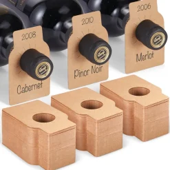 Wine Bottle Tags, Customizable Brown Paper, 200 Pcs for Cellar Collection<SereneLife New