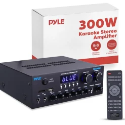 Wireless Amplifier 300W Power Bluetooth Streaming Metal Panel<Pyle Online