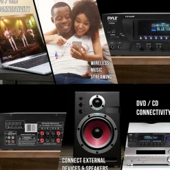 Wireless Bluetooth Amplifier 300W 4-Channel Home Theater Receiver<Pyle Sale