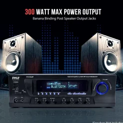 Wireless Bluetooth Amplifier 300W 4-Channel Home Theater Receiver<Pyle Sale