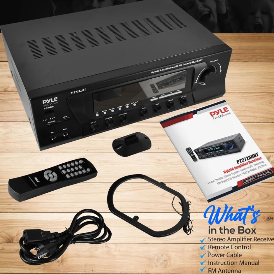 Wireless Bluetooth Amplifier 300W 4-Channel Home Theater Receiver<Pyle Sale