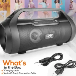 Wireless Bluetooth Boombox Speaker - Monstrous Sound, Waterproof, 40W<Pyle Clearance