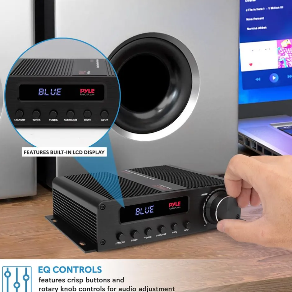 Wireless Bluetooth Home Audio Amplifier - 100W 5.1 Channel, HDMI, Compact<Pyle Sale