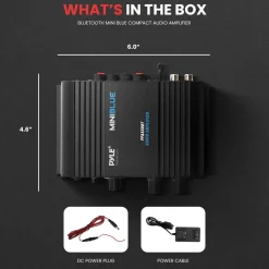 Wireless Bluetooth Mini Amplifier - 90W Power, Compact Design, Blue<Pyle Best