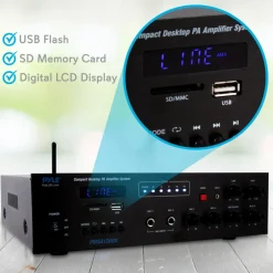 Wireless Bluetooth PA Amplifier 500W Compact Audio System w/ Mic Input<Pyle Online