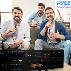 Wireless Bluetooth PA Amplifier 500W Compact Audio System w/ Mic Input<Pyle Online