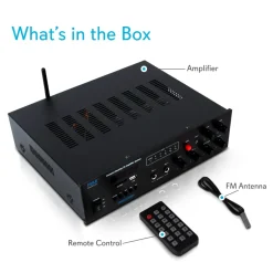 Wireless Bluetooth PA Amplifier 500W Compact Audio System w/ Mic Input<Pyle Online
