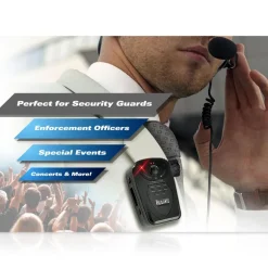 Wireless Body Camera, HD Video, Night Vision, 16GB Memory, Water Resistant<Pyle New