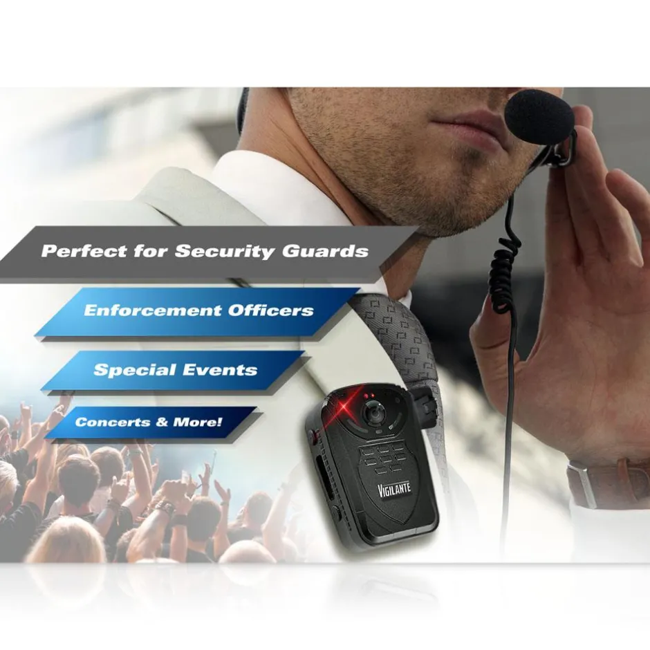 Wireless Body Camera, HD Video, Night Vision, 16GB Memory, Water Resistant<Pyle New