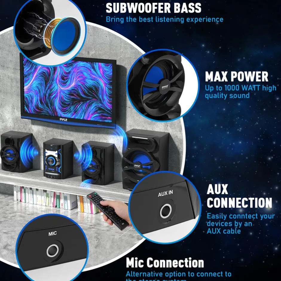 Wireless Bt Streaming Dvd Stereo System<Pyle Online