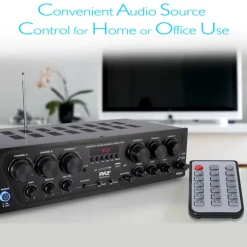 Wireless 6-Ch. Stereo Amplifier 750W Bluetooth Streaming USB/AUX<Pyle Clearance