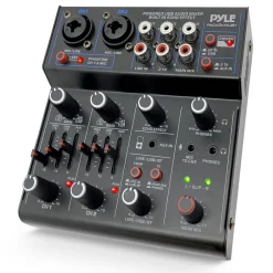 Wireless 4-Channel Audio Mixer - Bluetooth, USB Interface, Echo Effect<Pyle