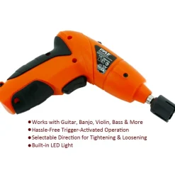 Wireless Guitar String Winder, Rechargeable, LED Light, Universal Fit<Pyle