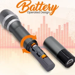 Wireless Mic System - Distortion-Free, UHF Design, Portable<Pyle Outlet