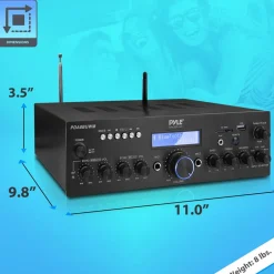 Wireless Microphone Amplifier 200W Bluetooth Streaming Dual Mic Inputs<Pyle Sale