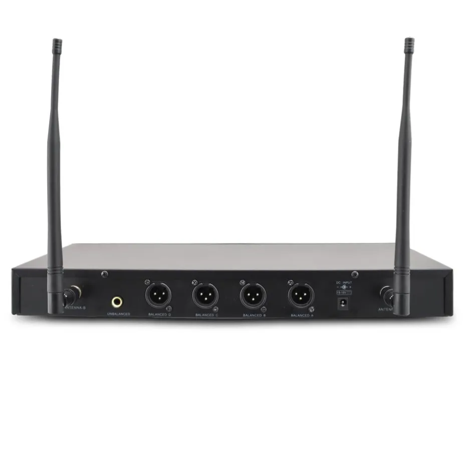 Wireless Microphone System Kit, 4-Channel UHF, Low Distortion, Includes Mics<Pyle Online