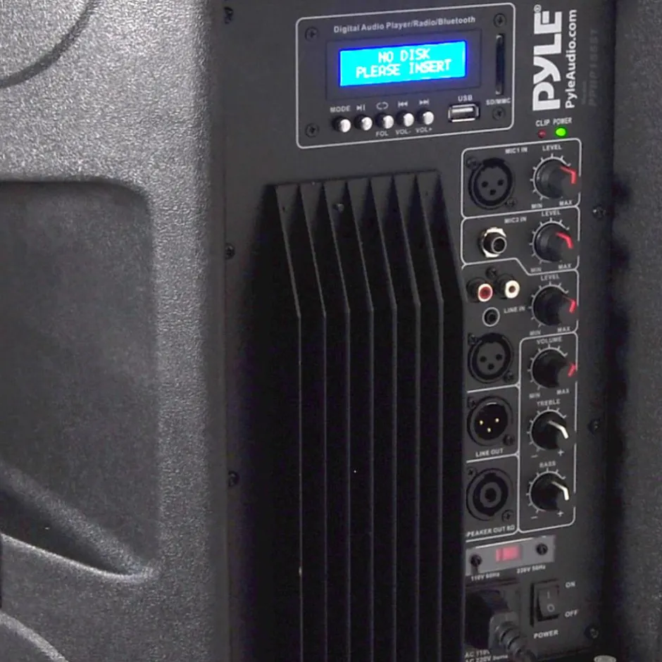 Wireless PA Speaker System 1500W Bluetooth 15" Woofer USB/SD Readers<Pyle