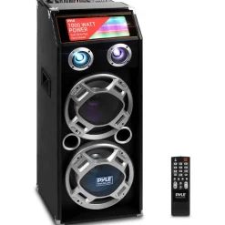 Wireless PA Speaker System 1000W Bluetooth Dual Woofers DJ Lights<Pyle Sale