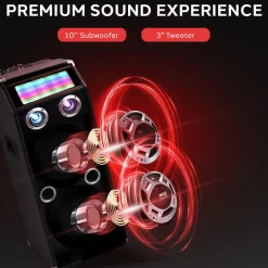Wireless PA Speaker System 1000W Bluetooth Dual Woofers DJ Lights<Pyle Sale