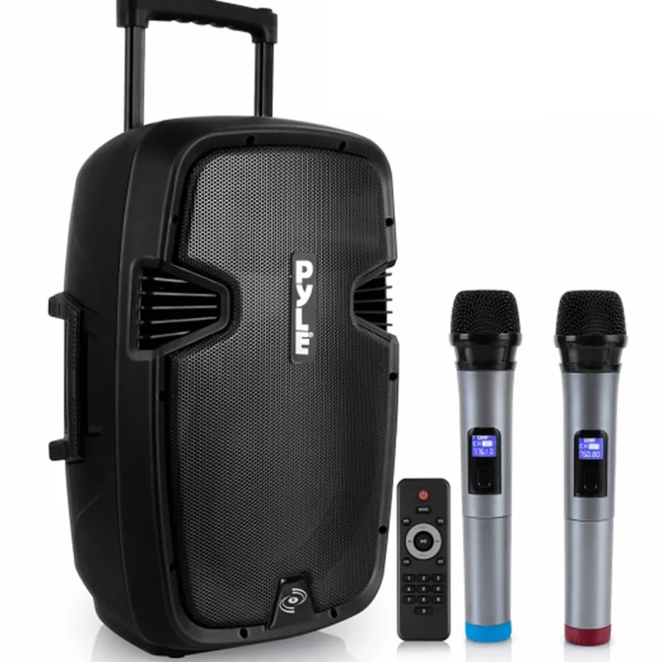 Wireless Portable PA Speaker 1000W Bluetooth 12" Subwoofer Dual System<Pyle Online