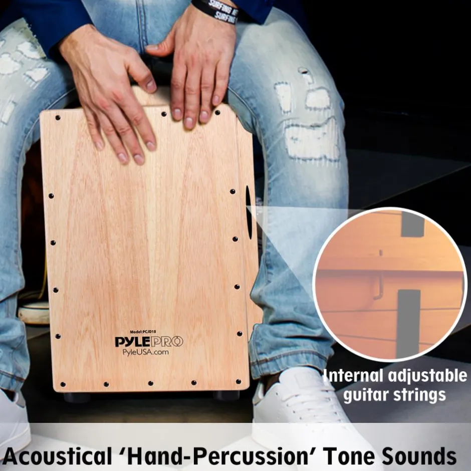 Wooden Cajon Percussion Box<Pyle Best