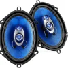 5"x7" Car Speakers Pair, 300W, Blue Poly Cone, Butyl Rubber Surround<Pyle Clearance
