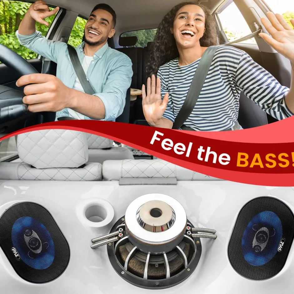 5"x7" Car Speakers Pair, 300W, Blue Poly Cone, Butyl Rubber Surround<Pyle Clearance