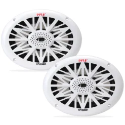6x9" Marine Speakers, Waterproof, 260W Poly Carbon Cone, White<Pyle Discount