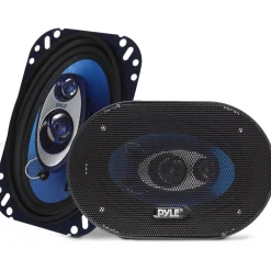 4"x6" 240W Car Speakers, Triaxial, Butyl Rubber, Blue Cone<Pyle Online