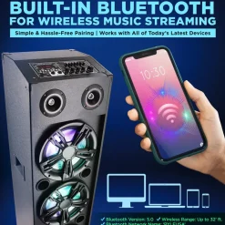 3X10” Wireless Karaoke Pa Speaker System<Pyle Hot