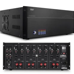 8-Zone Stereo Amplifier 8000W Rack Mount LED Display<Pyle Hot